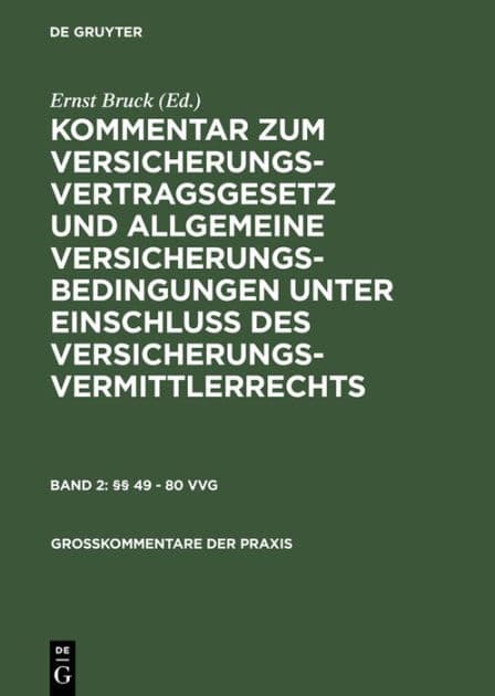§§ 49-80 VVG by Hans Möller