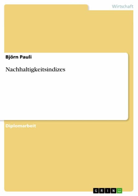 Nachhaltigkeitsindizes by Björn Pauli