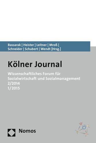 Wissenschaftliches Forum fur Sozialwirtschaft und Sozialmanagement 2/2014 1/2015 by Herbert Bassarak