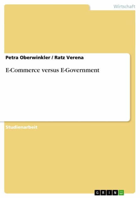 E-Commerce versus E-Government by Petra Oberwinkler