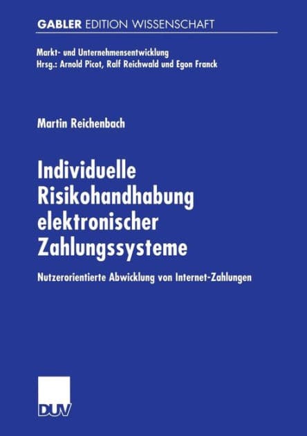 Individuelle Risikohandhabung elektronischer Zahlungssysteme: Nutzerorientierte Abwicklung von Internet-Zahlungen by Martin Reichenbach