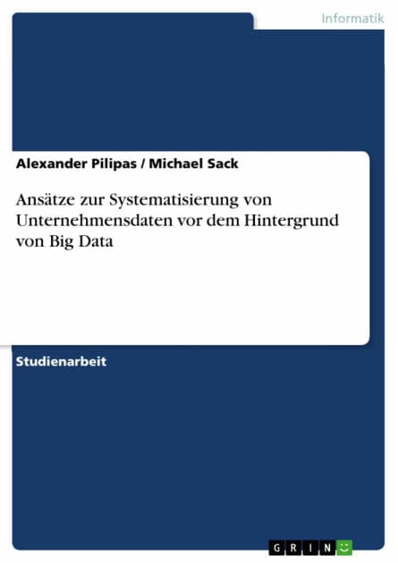 Ansätze zur Systematisierung von Unternehmensdaten vor dem Hintergrund von Big Data by Alexander Pilipas