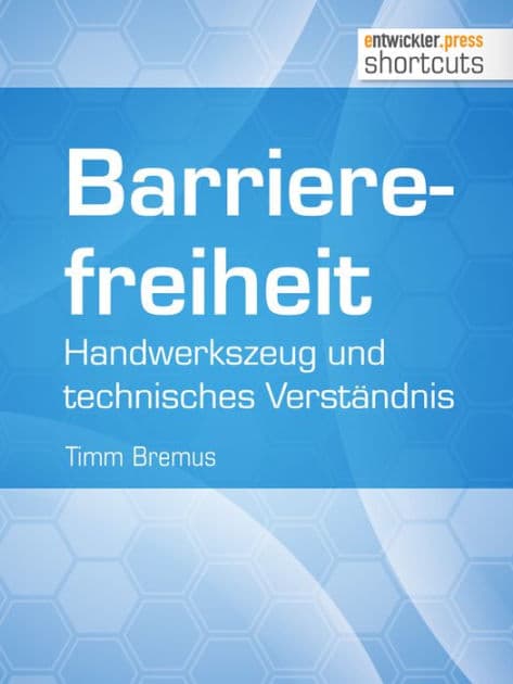 Barrierefreiheit - Handwerkszeug und technisches Verständnis: Handwerkszeug und technisches Verständnis by Timm Bremus