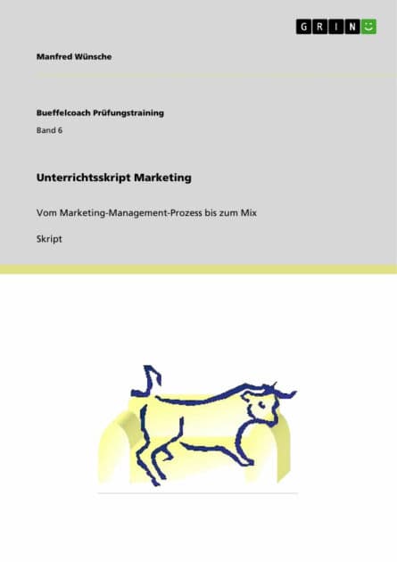 Unterrichtsskript Marketing: Vom Marketing-Management-Prozess bis zum Mix by Manfred Wünsche