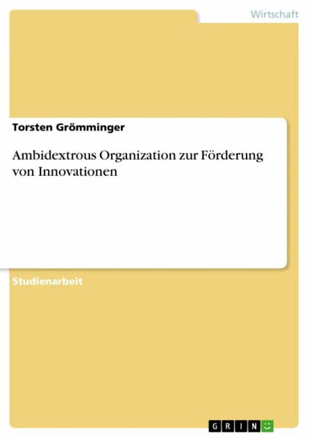 Ambidextrous Organization zur Förderung von Innovationen by Torsten Grömminger