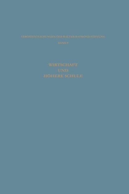 Wirtschaft und Höhere Schule by VS Verlag für Sozialwissenschaften