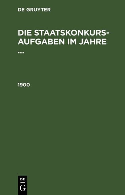 1900 by De Gruyter