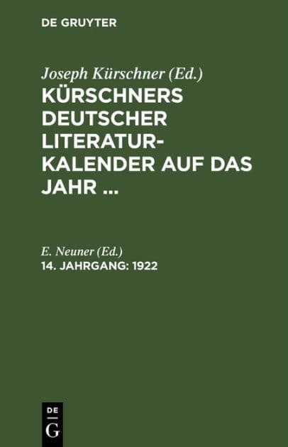 1922 by G. Lüdtke