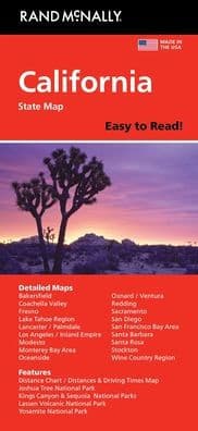 California Easy to Read State Map by Rand McNally