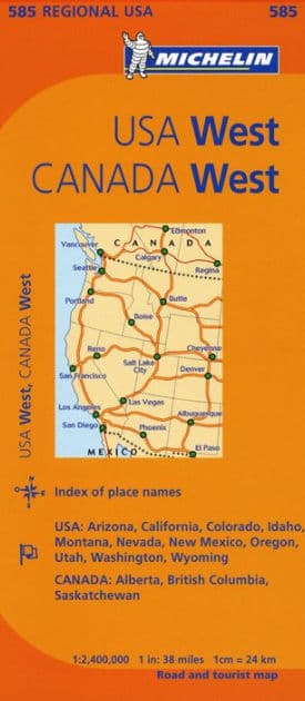Michelin USA: West, Canada: West Map 585 by Michelin