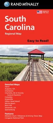 South Carolina Easy to Read by Rand McNally