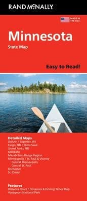 Minnesota Easy to Read State Map by Rand McNally