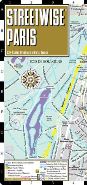 Streetwise Paris Map - Laminated City Center Street Map of Paris, France by Michelin