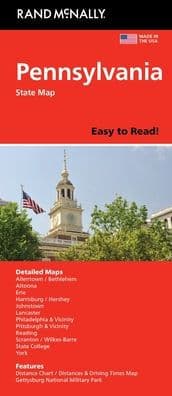 Pennsylvania Easy to Read by Rand McNally