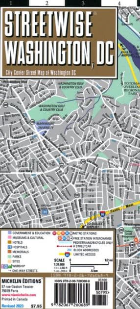 Streetwise Washington DC Map - Laminated City Center Street Map of Washington, DC by Michelin