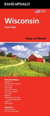 Wisconsin Easy to Read State Map by Rand McNally