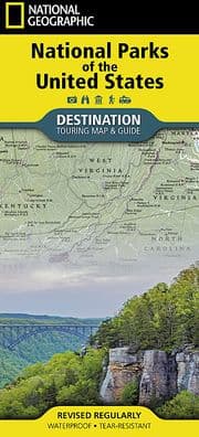 National Parks of the United States Map by National Geographic Maps