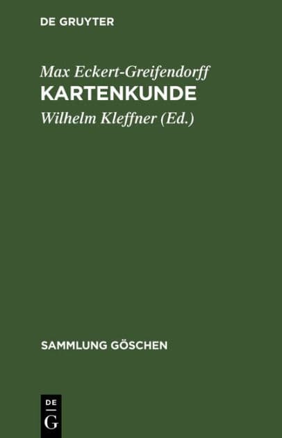 Kartenkunde by Max Eckert-Greifendorff