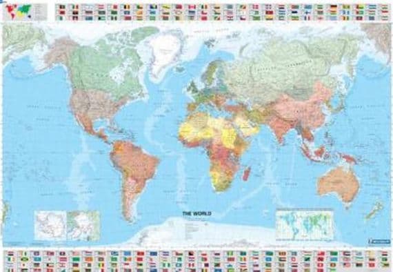 Michelin Map The World 13701 (Laminated, Rolled) by Michelin