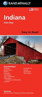 Indiana Easy to Read by Rand McNally