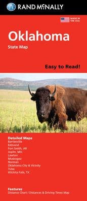 Oklahoma Easy to Read by Rand McNally