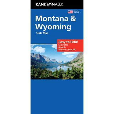 Montana/Wyoming Easy to Fold State Map by Rand McNally