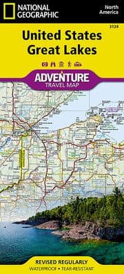 United States, Great Lakes Map by National Geographic Maps - Adventure