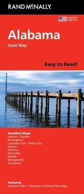 Alabama Easy to Read by Rand McNally