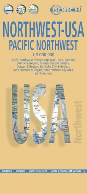 Pacific Northwest USA Map by Rand McNally