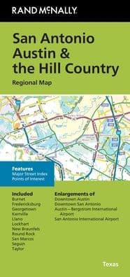 San Antonio/Austin/Hill Country TX Regional Map by Rand McNally