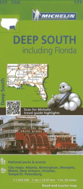 Michelin USA Deep South Including Florida Map 177 by Michelin