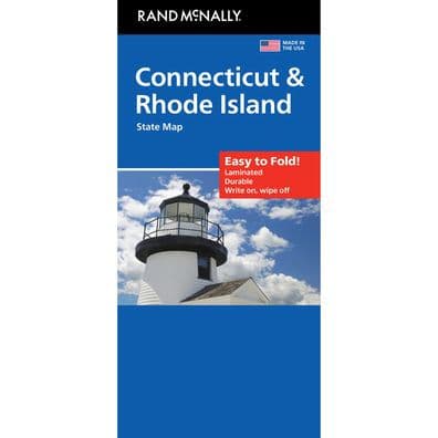 Connecticut/Rhode Island Easy to Fold State Map by Rand McNally