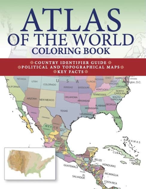 Atlas of the World Coloring Book by Amber Books
