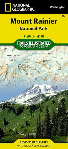 Mount Rainier National Park, Washington Map by National Geographic Maps