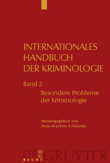 Besondere Probleme der Kriminologie by Hans Joachim Schneider