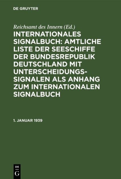 1. Januar 1939 by Reichsamt des Innern
