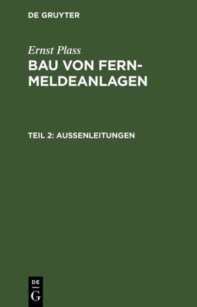 Außenleitungen by Ernst Plass
