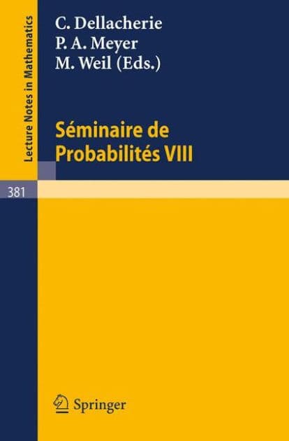 Séminaire de Probabilités VIII: Université de Strasbourg by A Dold