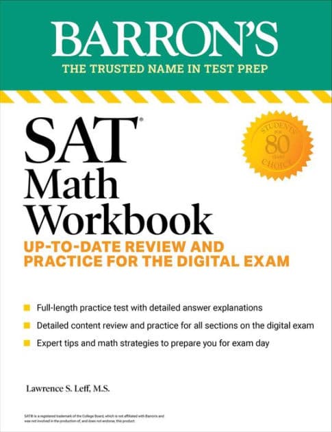 SAT Math Workbook: Up-to-Date Practice for the Digital Exam by Barron's Educational Series