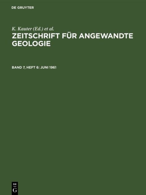 Juni 1961 by Zentrales Geologisches Institut