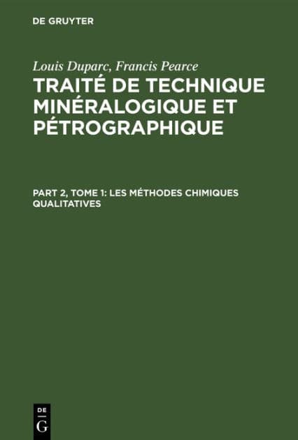 Les méthodes chimiques qualitatives by Louis Duparc