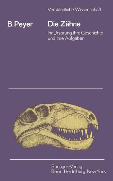 Die Zï¿½hne: Ihr Ursprung, ihre Geschichte und ihre Aufgabe by B. Peyer
