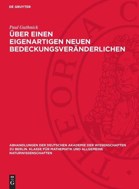 Über einen eigenartigen neuen Bedeckungsveränderlichen: Erste Mitteilung by Paul Guthnick