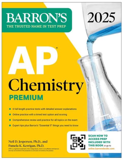 AP Chemistry Premium, 2025: Prep Book with 6 Practice Tests + Comprehensive Review + Online Practice by Barron's Educational Series
