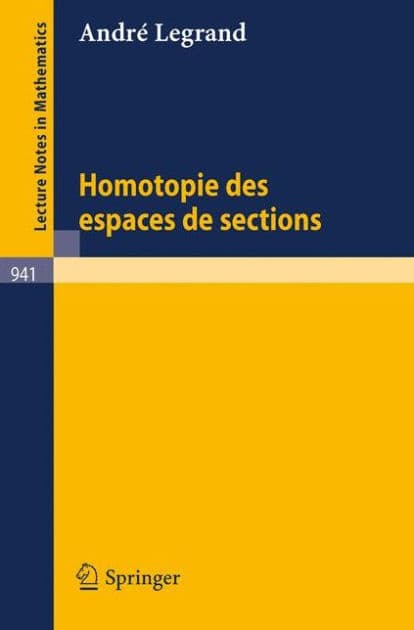 Homotopie des Espaces de Sections by Andre Legrand