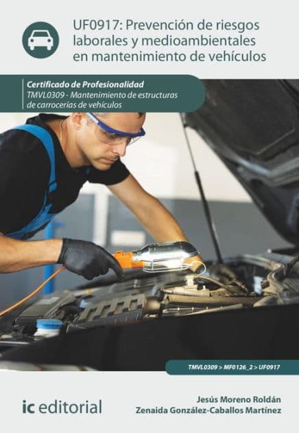 Prevención de riesgos laborales y medioambientales en mantenimiento de vehículos. TMVL0309 by Jesús Moreno Roldán