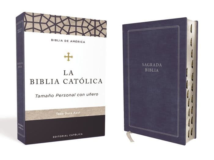 Biblia Católica, Tamaño personal,Tapa dura, Azul, con Índice, Comfort Print by Editorial Católica
