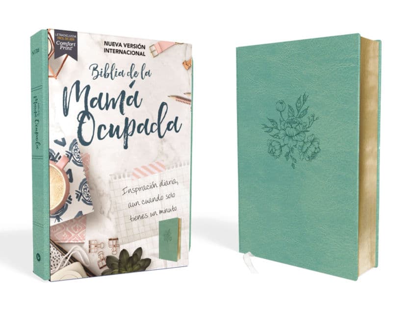 NVI, Biblia de la Mamá Ocupada, Leathersoft, Turquesa, Palabras de Jesús en Rojo, Comfort Print: Inspiración diaria aun cuando solo tienes un minuto by Vida