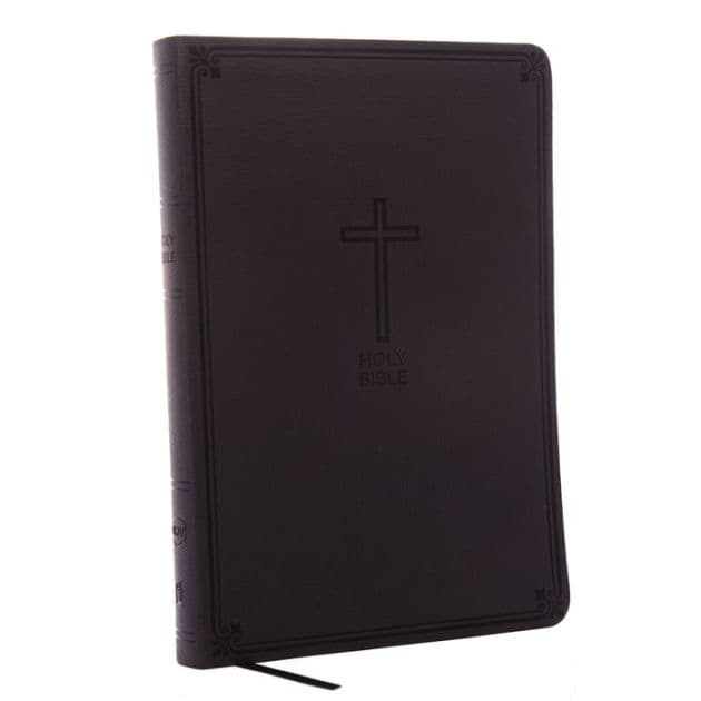 NKJV, Value Thinline Bible, Large Print, Charcoal Leathersoft, Red Letter, Comfort Print: Holy Bible, New King James Version by Thomas Nelson