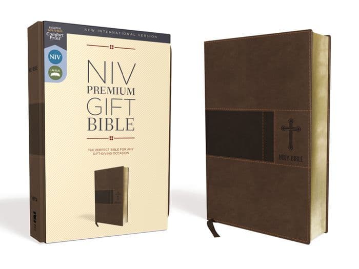NIV, Premium Gift Bible, Leathersoft, Brown, Red Letter, Comfort Print: The Perfect Bible for Any Gift-Giving Occasion by Zondervan